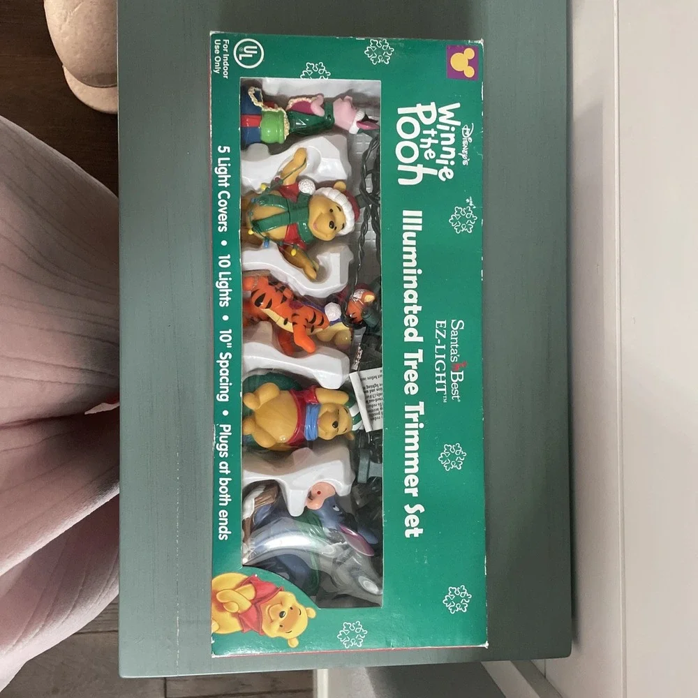 Vintage Disney Winnie the Pooh Tigger Piglet Ez Light Christmas Tree Light Set‎
